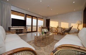 50-inch flat-screen TV with satellite channels, TV - Regency Sealine Camp (Mesaieed)