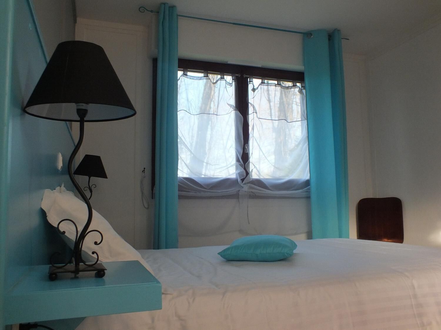 individually decorated, individually furnished, desk, blackout curtains