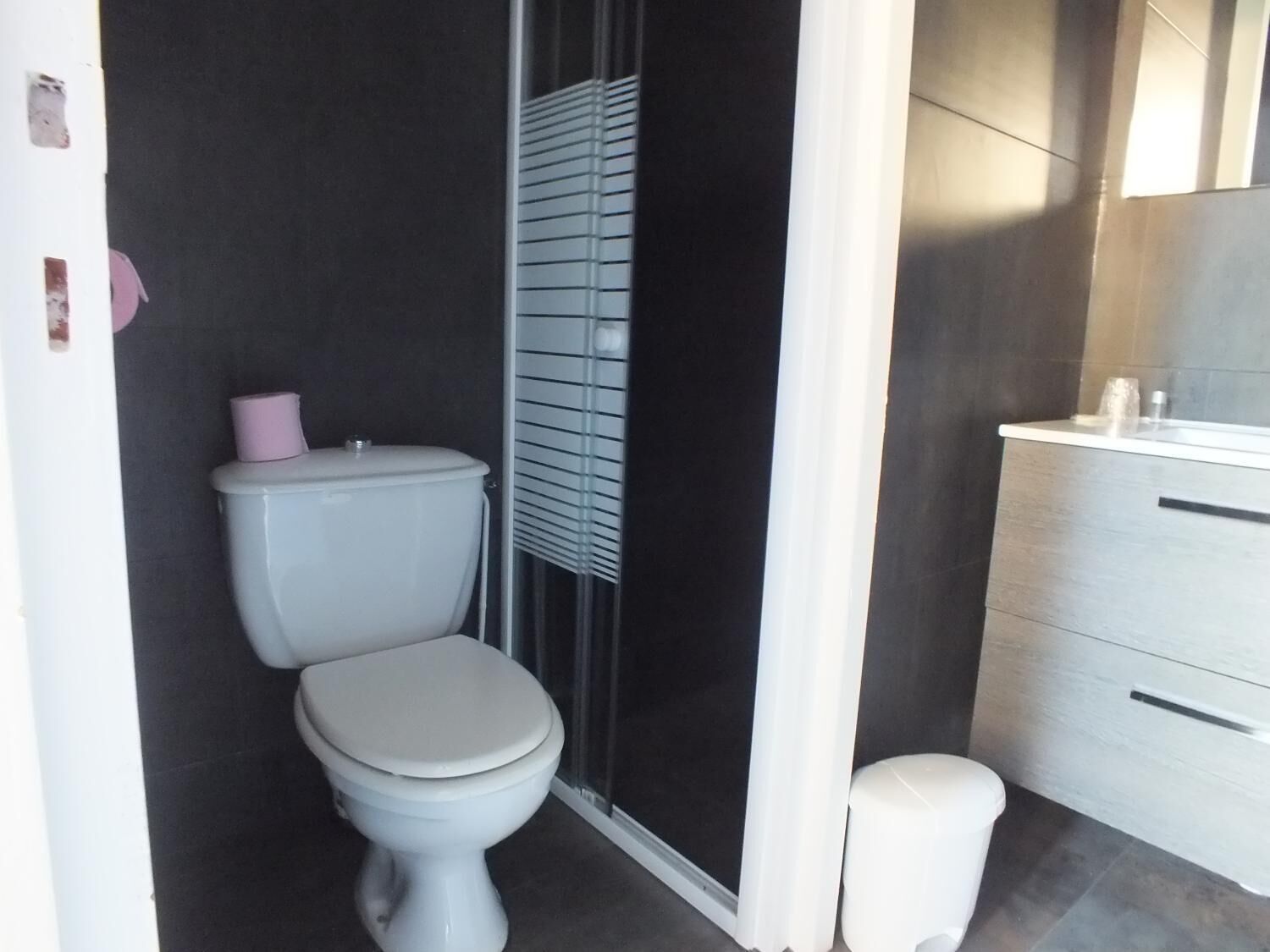 shower, rainfall showerhead, free toiletries, hair dryer