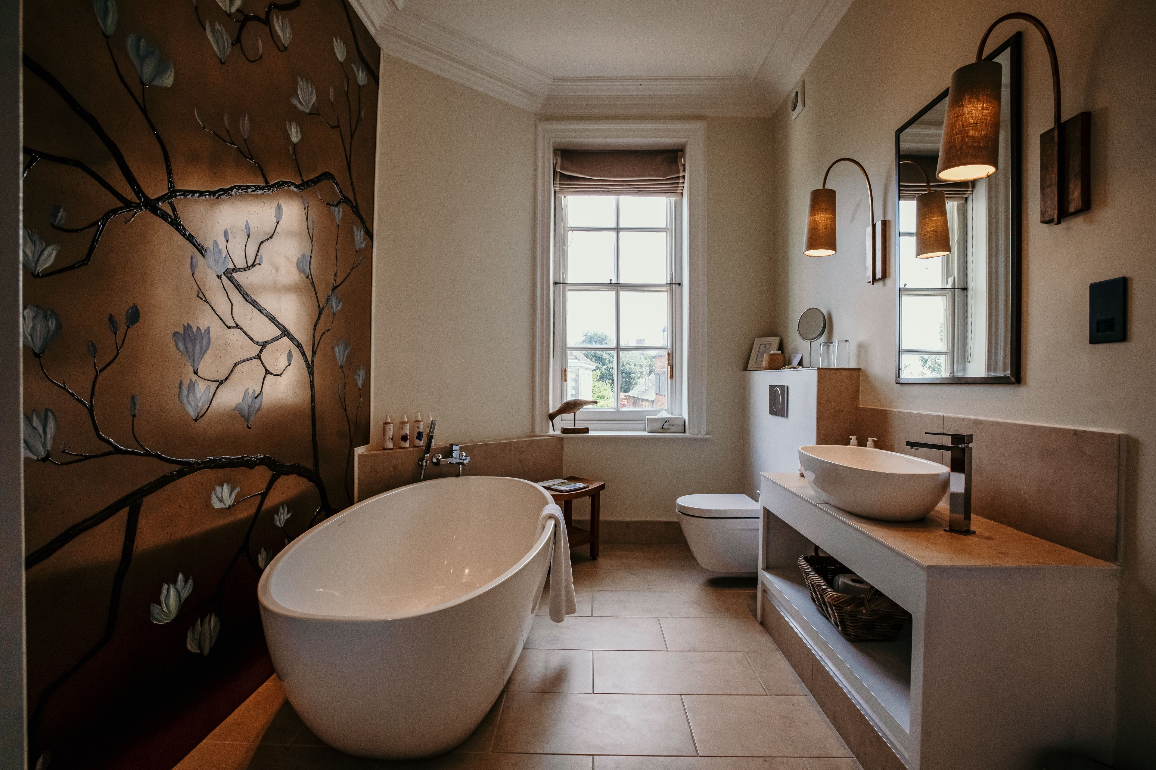 free toiletries, hair dryer, bathrobes, towels