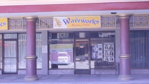 A storefront with a sign for Waveworks Beauty Salon. - Butuan Grand Palace Hotel Annex (Butuan)