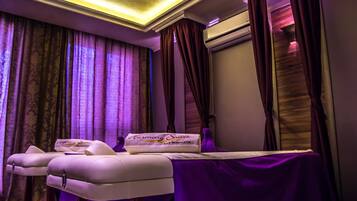 Sauna, tab panas, mandi tangas / hammam, rawatan badan, rawatan muka