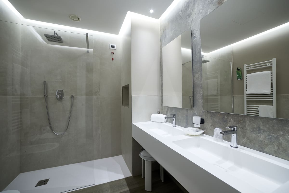 double or twin room | bathroom | shower, free toiletries, hair dryer, bidet