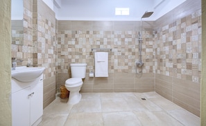 Huone | Kylpyhuone | Suihku, ilmaiset hygieniatuotteet, pyyhkeet