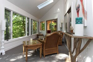 House, 3 Bedrooms, Hot Tub | Living room | Flat-screen TV, fireplace - Treetops (Saugatuck)