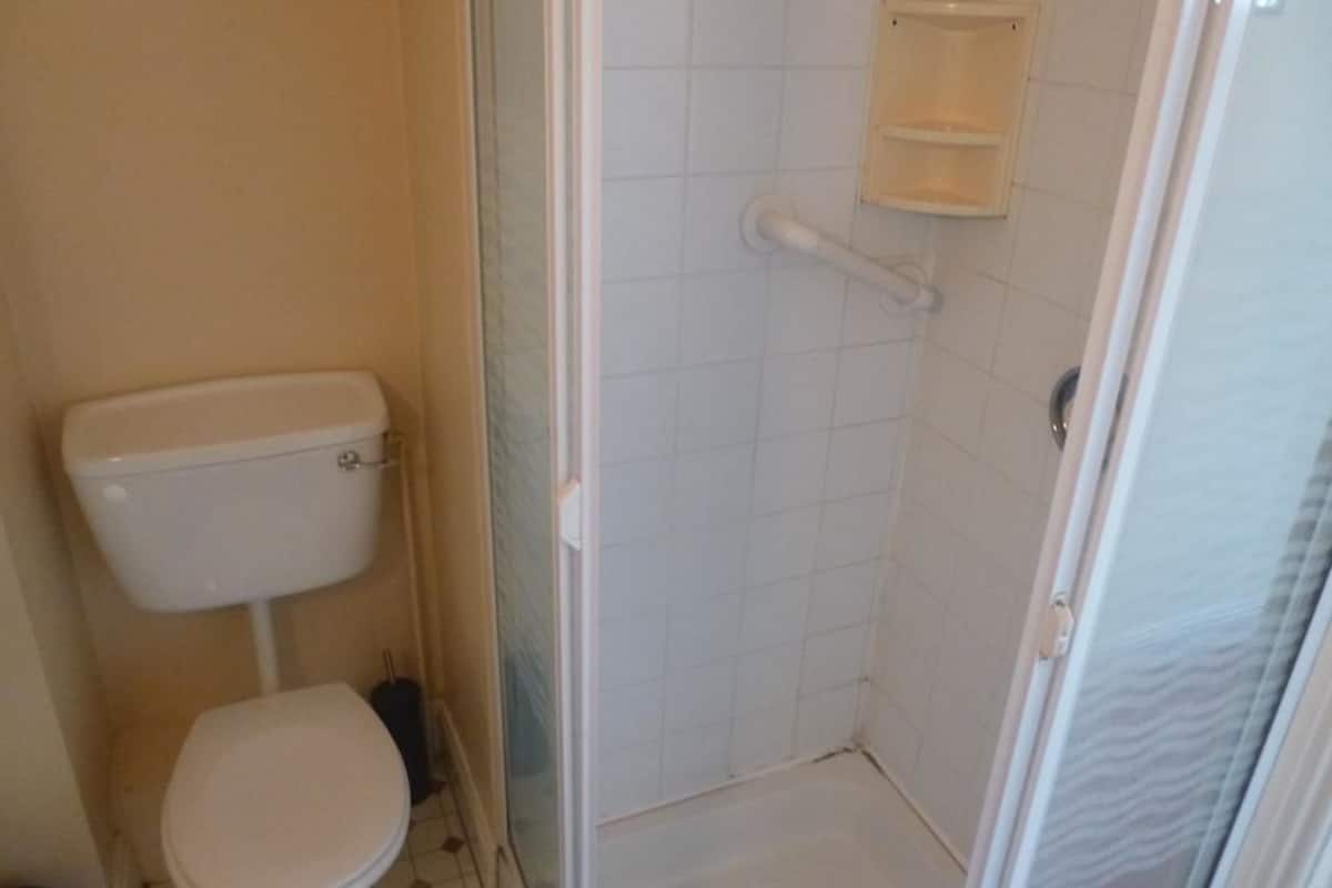 Double Room | Bathroom | Shower, free toiletries, hair dryer (on request), towels