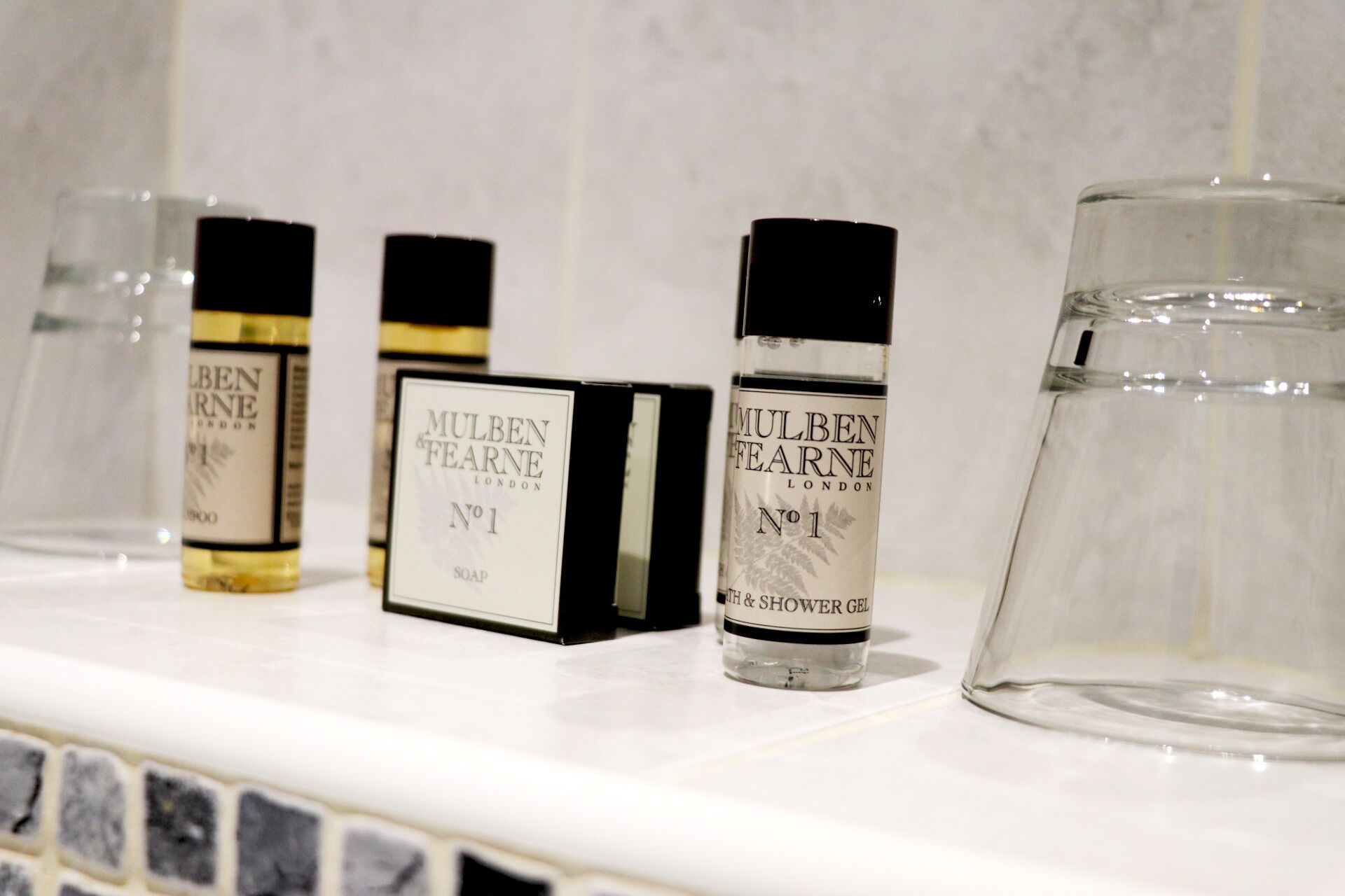 free toiletries, hair dryer, towels