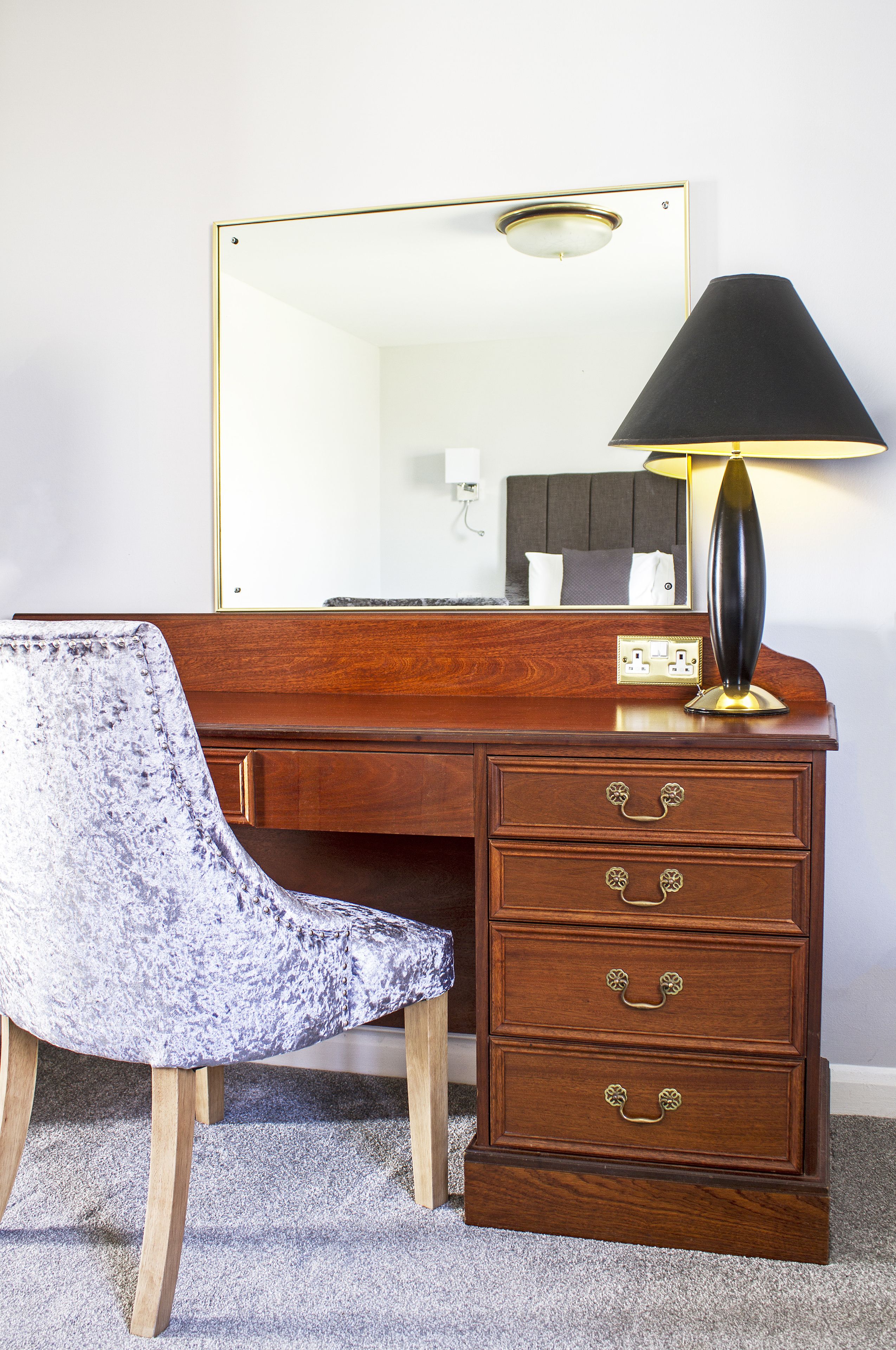 desk, laptop workspace, iron/ironing board, free wifi