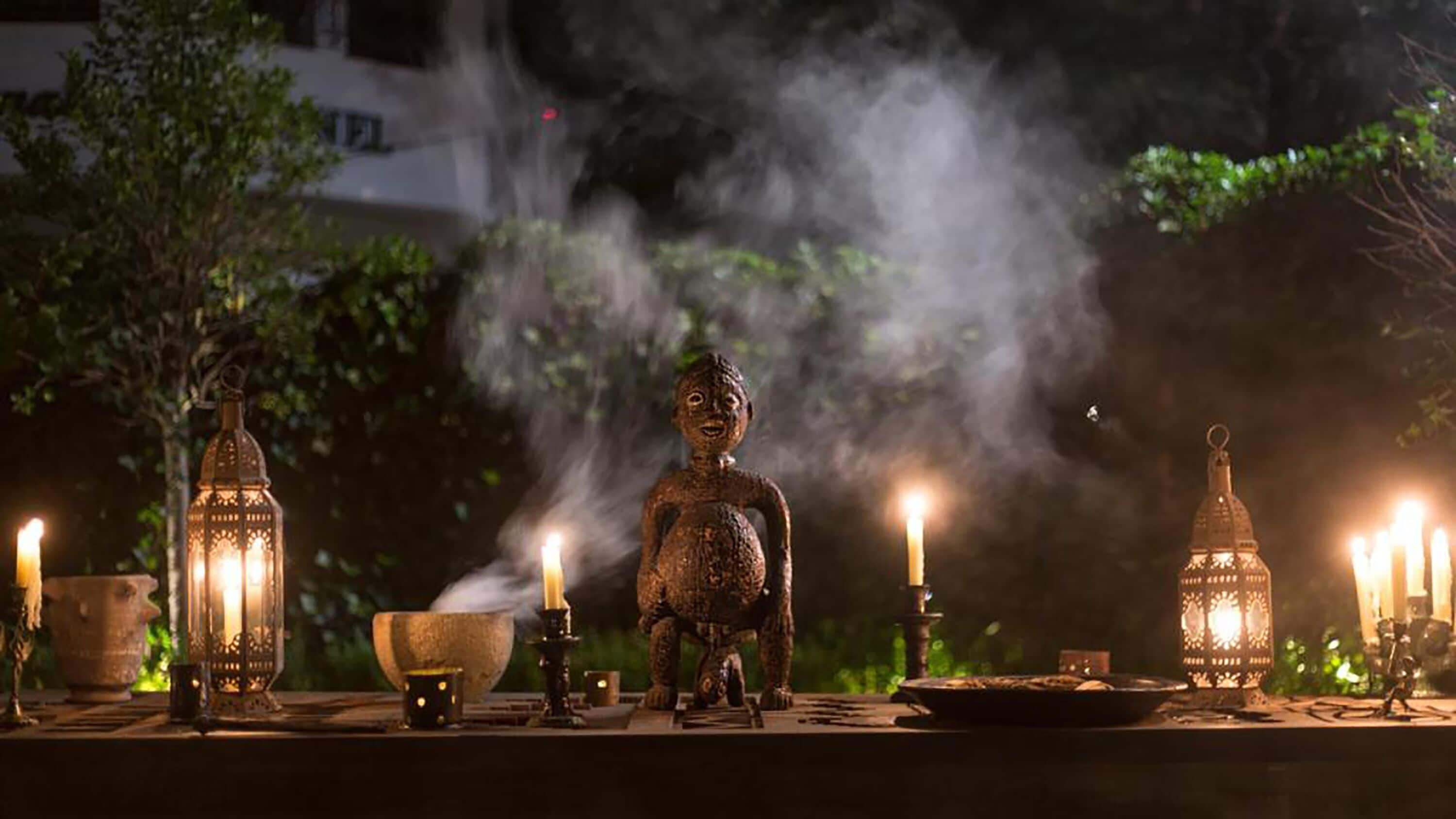 outdoor banquet area