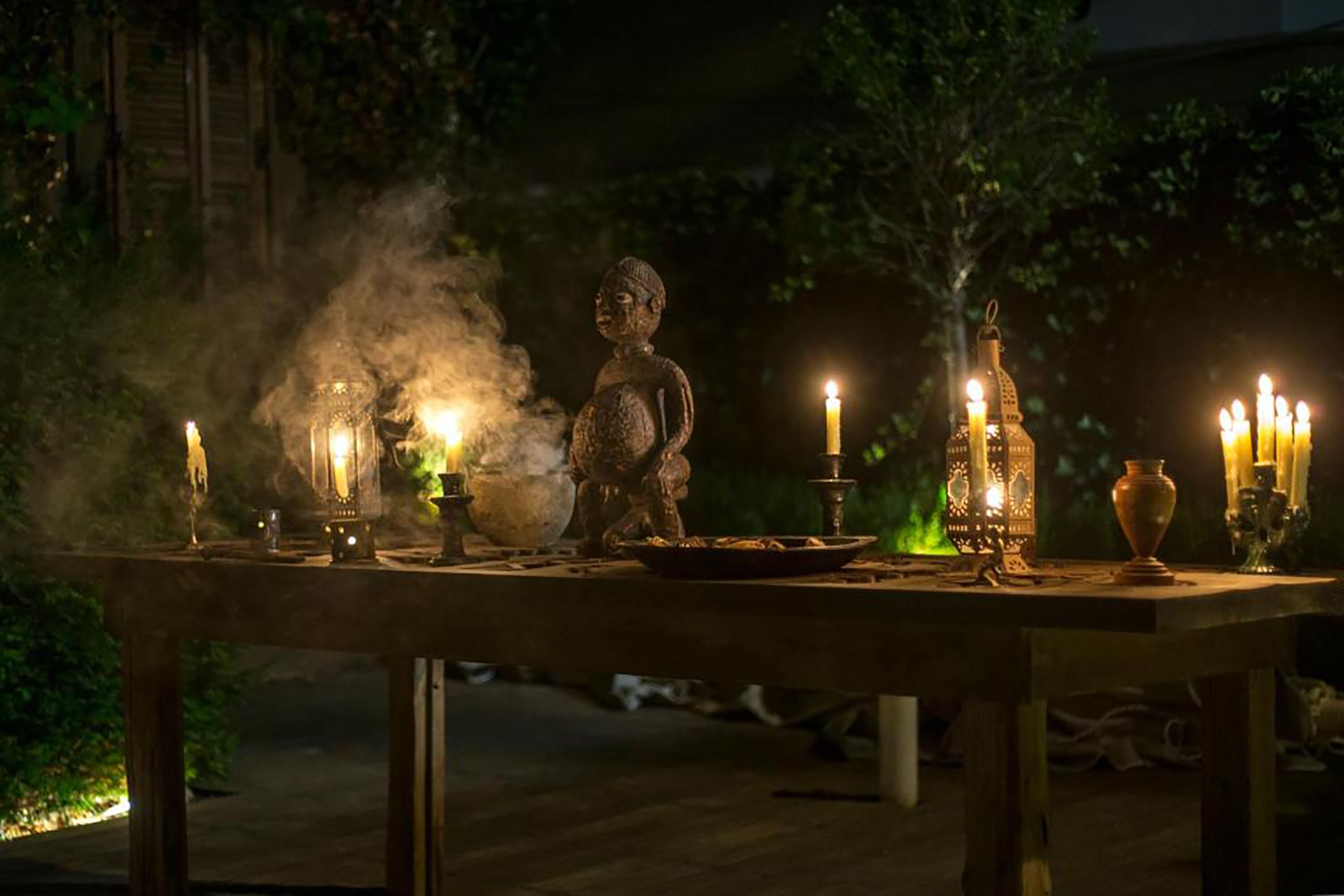 outdoor banquet area