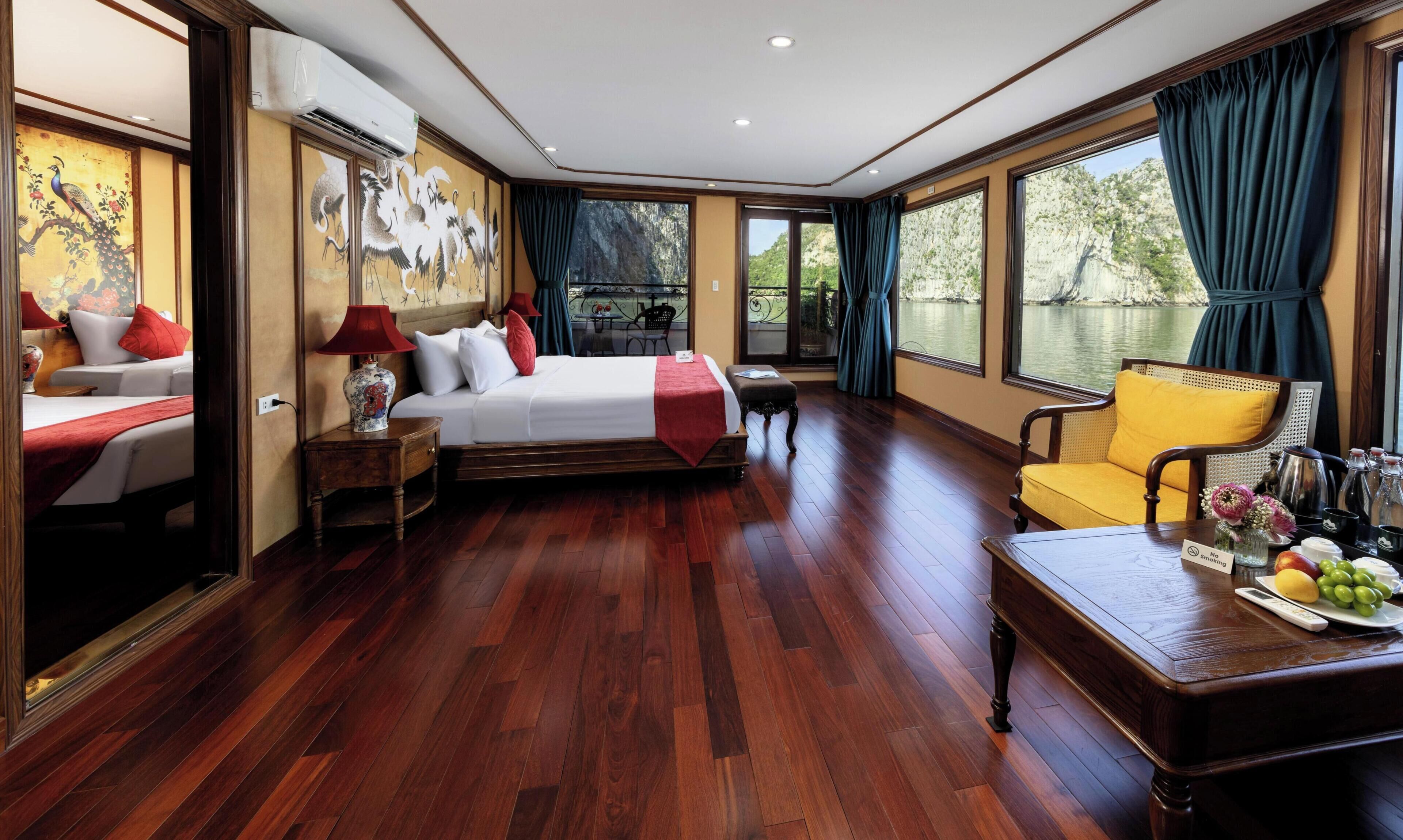 Royal Quadruple Room, 2 Bedrooms, Balcony, Bay View | Premium bedding, minibar, in-room safe, desk