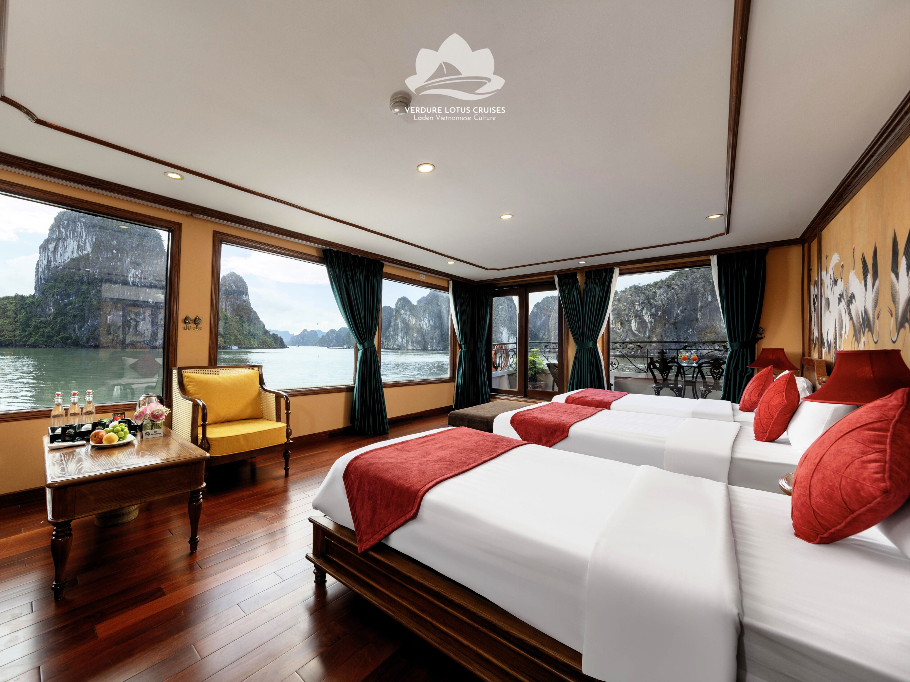 Royal Triple Room, Balcony, Bay View | Premium bedding, minibar, in-room safe, desk