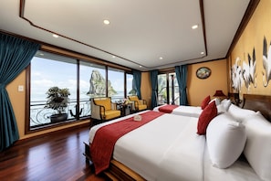 Ropa de cama de alta calidad y minibar