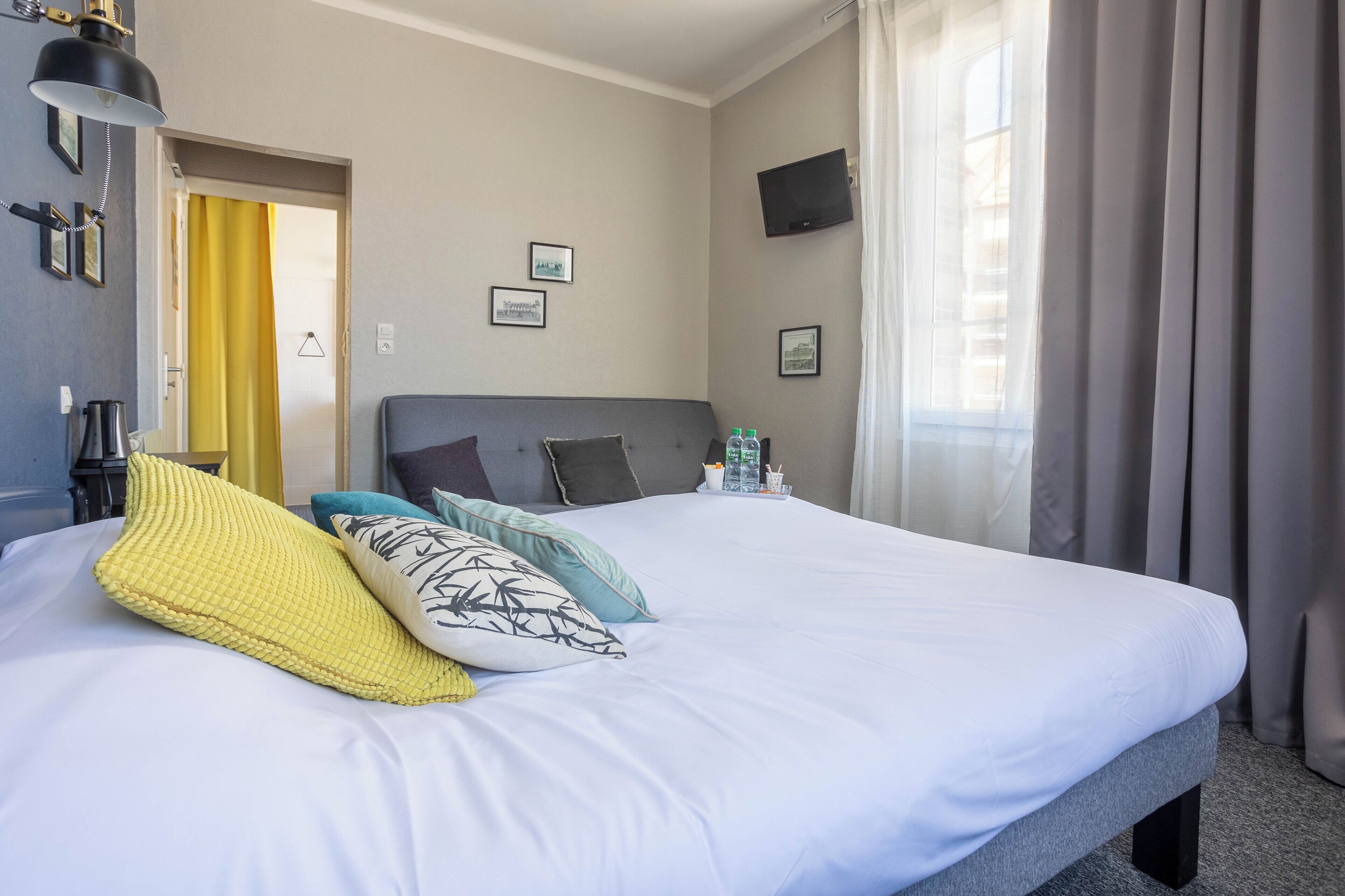 family room | individually decorated, individually furnished, desk, blackout curtains