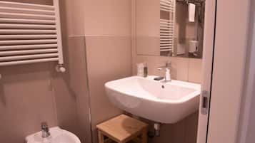 Bathroom | Shower, designer toiletries, hair dryer, bidet