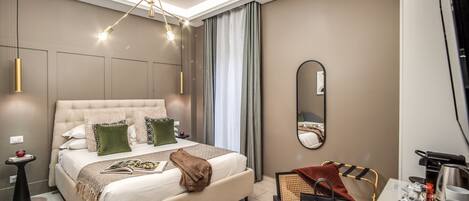 Ropa de cama de alta calidad y minibar