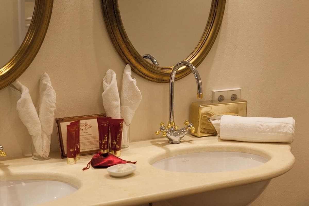 free toiletries, hair dryer, bathrobes, slippers