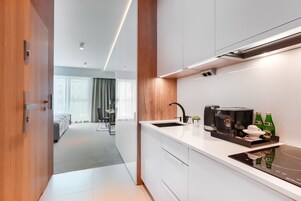 华丽开间 (Marii Ludwiki 5) | 私人简易厨房 | 冰箱、炉灶、茶具/咖啡用具、电热水壶