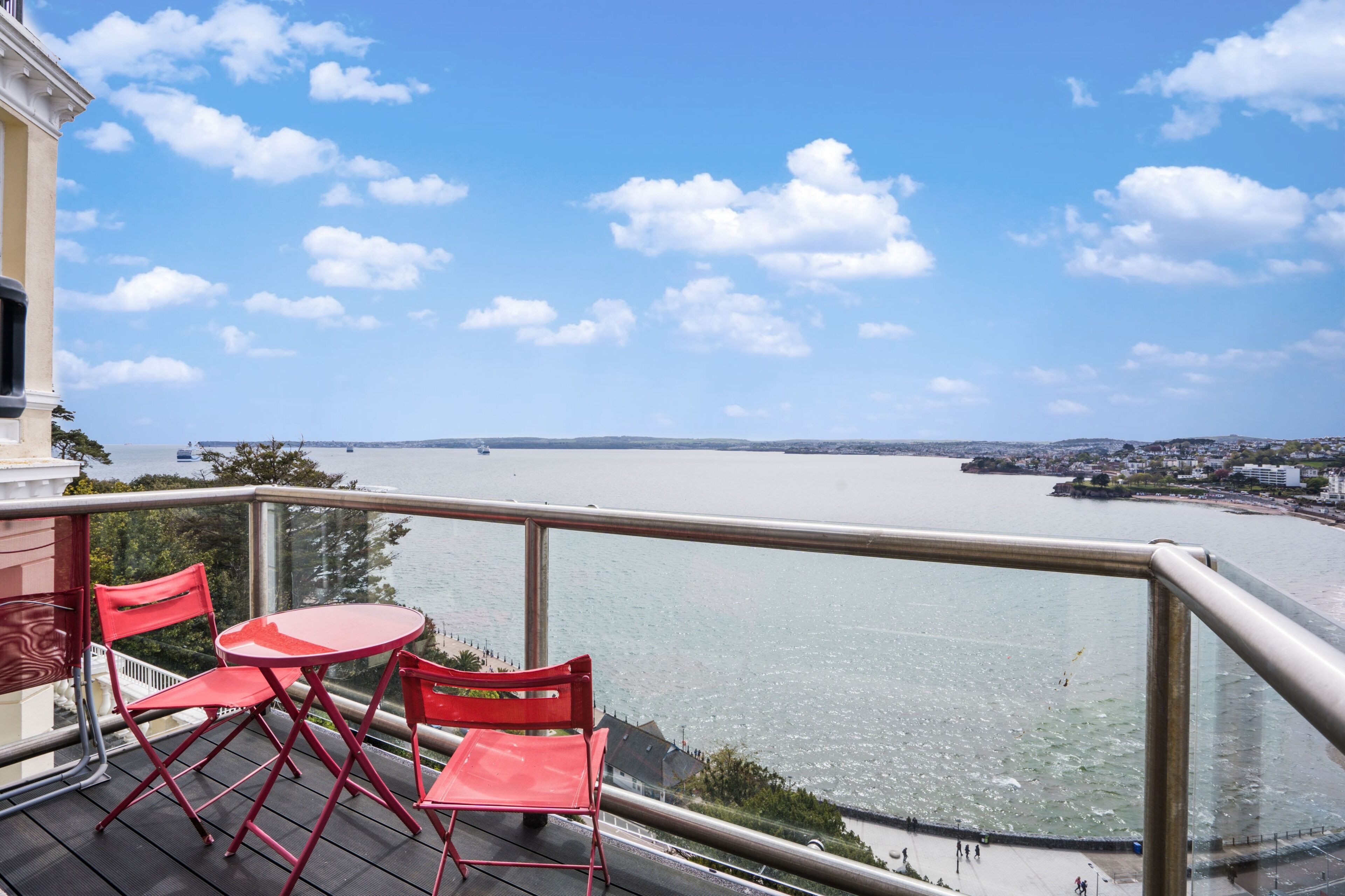Panoramic Apartment, Multiple Beds, Balcony, Sea View (2 Bed Premier Apartment 6) | Terrace/patio