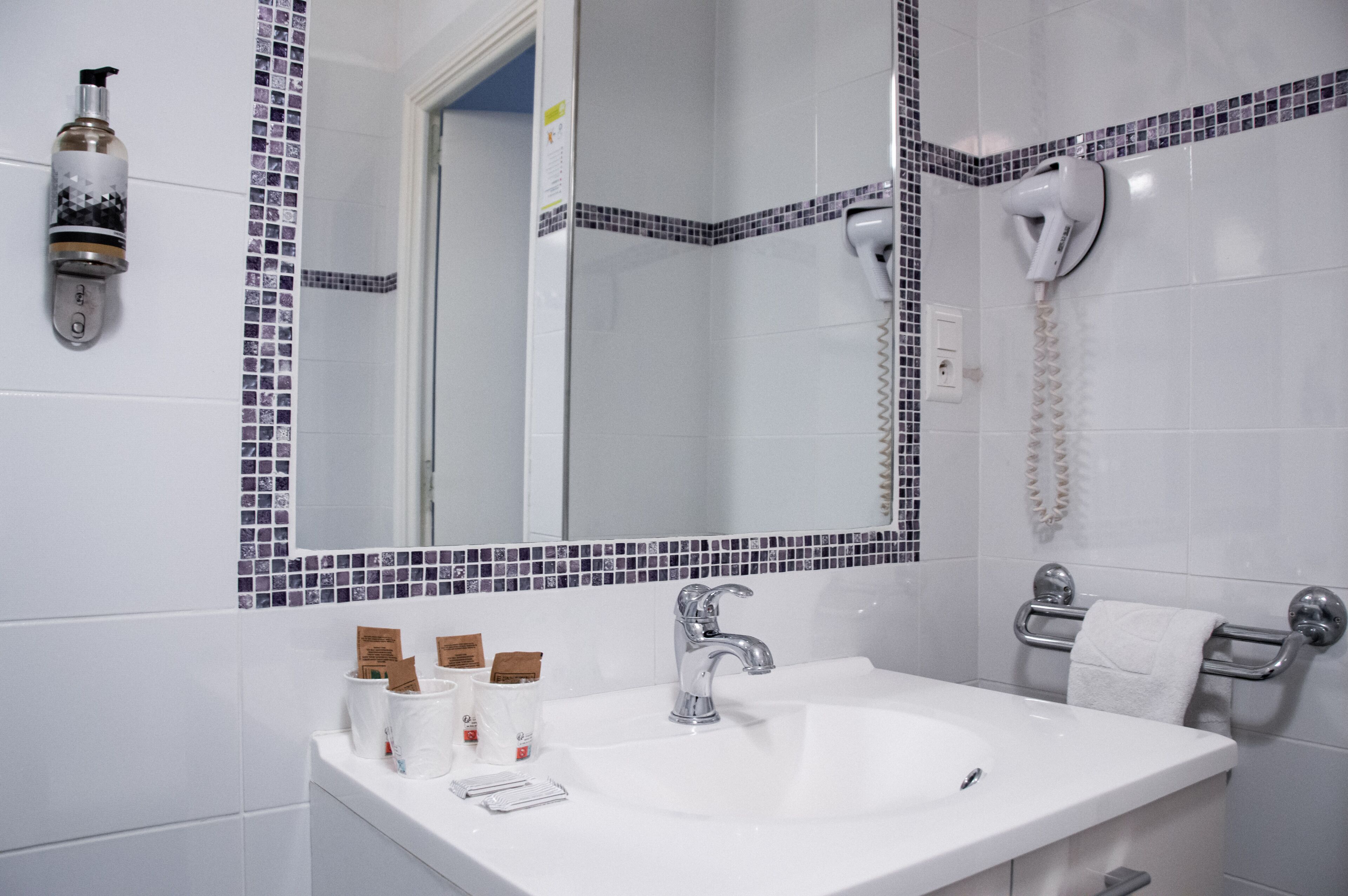 suite | bathroom | hair dryer, towels