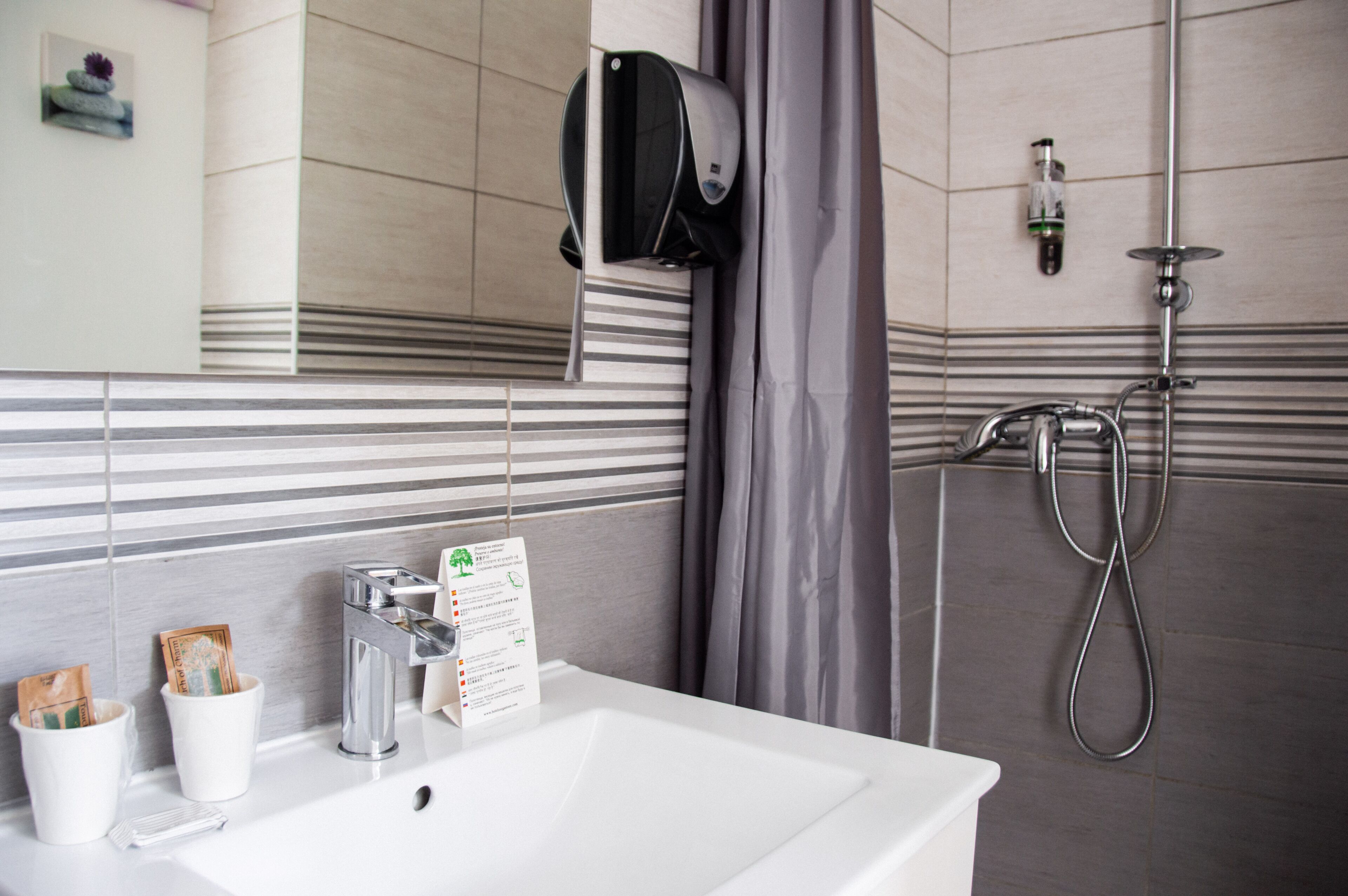 double room | bathroom | hair dryer, towels
