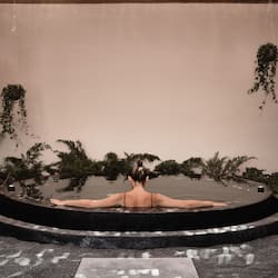 Hot tub, body treatments, body scrubs, facials, manicures and pedicures