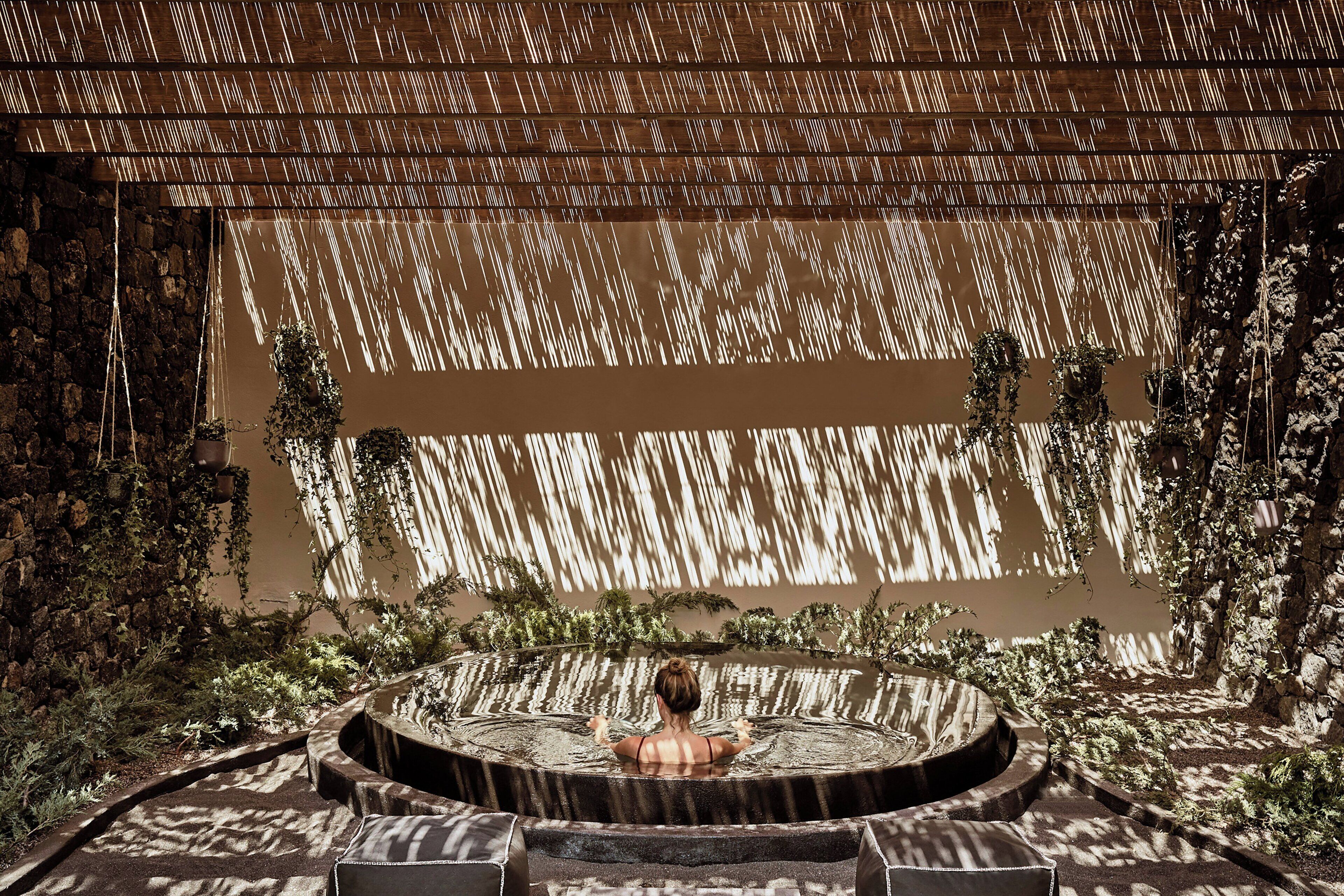 Hot tub, body treatments, body scrubs, facials, manicures and pedicures