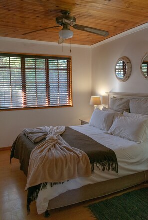 Traditional Chalet | Desk, iron/ironing board, bed sheets - Areena Riverside Resort (Great Kei)