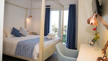 Ropa de cama de alta calidad y minibar