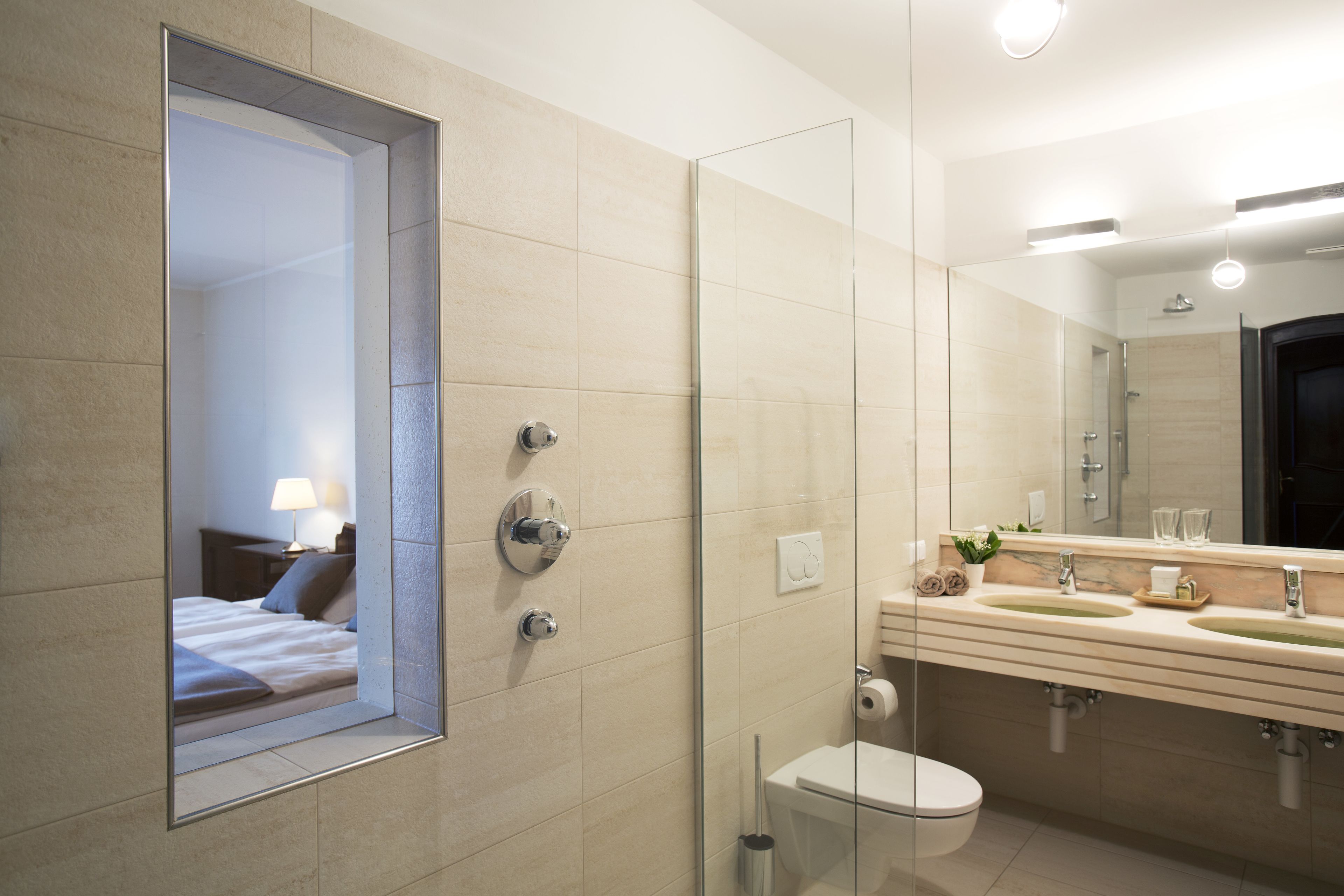 free toiletries, hair dryer, bathrobes, slippers