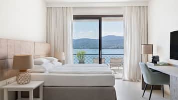 Premium bedding, minibar, desk, laptop workspace