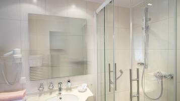 Free toiletries, hair dryer, towels