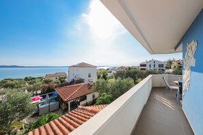 Apartment, Sea View | Balcony view - Luton Apartments, Zadar - Kozino, Heated Pool & Hot Tub (Zadar)