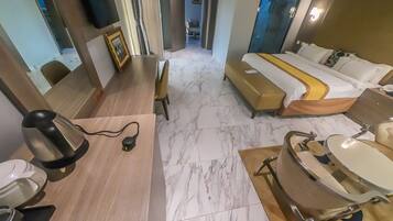 1 間臥室、埃及棉床單、高級寢具、羽絨被