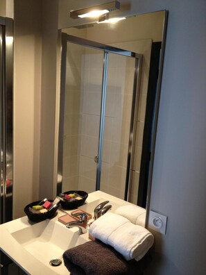 Shower, free toiletries, hair dryer, towels - Demeure et Dependance (Tassin-la-Demi-Lune)