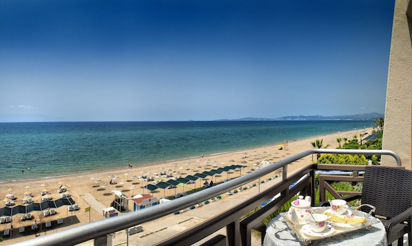 Deluxe Triple Room, 1 Bedroom, Beach View | Balcony - Asmira Royal Hotel (Menderes)