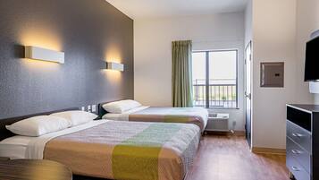 Down duvets, blackout curtains, soundproofing, iron/ironing board