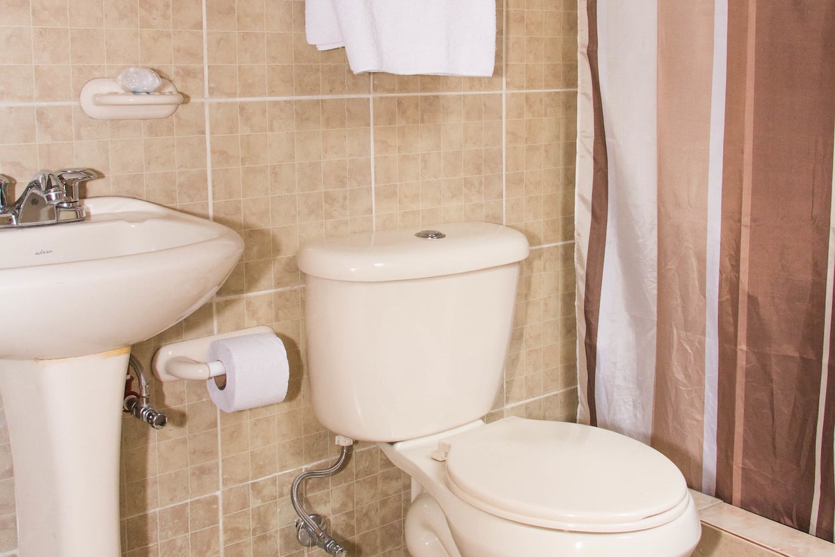 executive room | bathroom | shower, free toiletries, hair dryer, towels