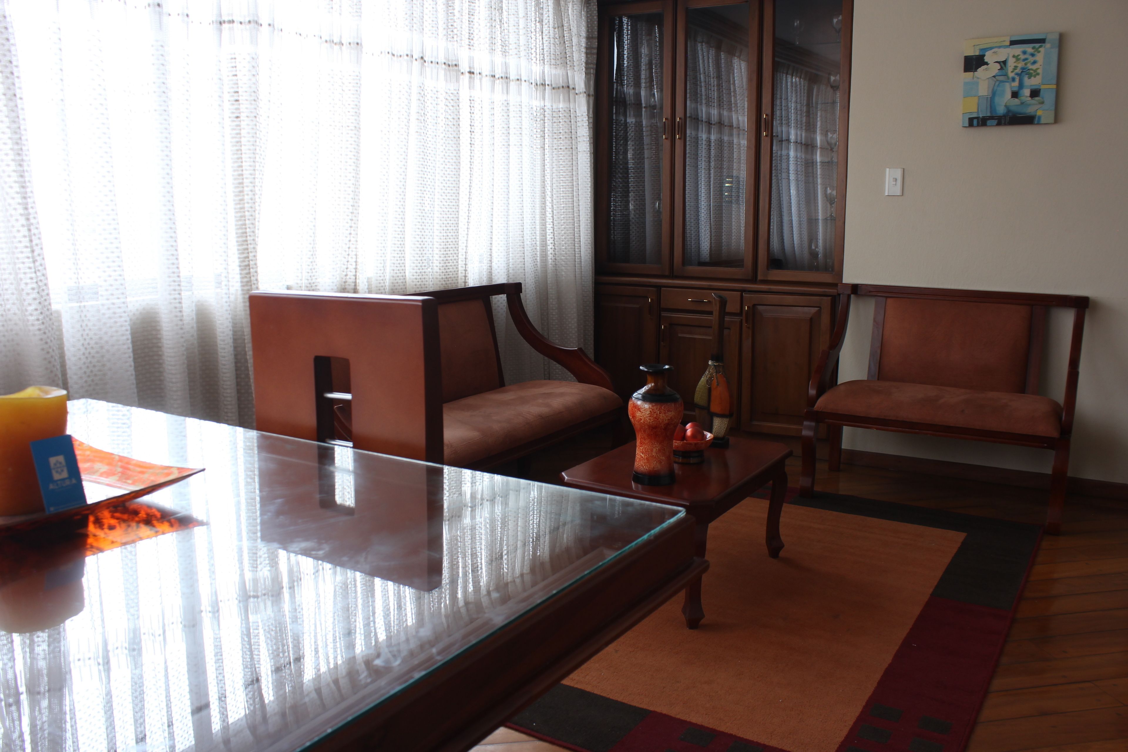 superior apartment, kitchen | living room | 32-inch tv with cable channels