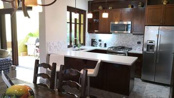 Family Villa, 2 Bedrooms, Non Smoking, Golf View | Private kitchen | Full-sized fridge, microwave, oven, coffee/tea maker