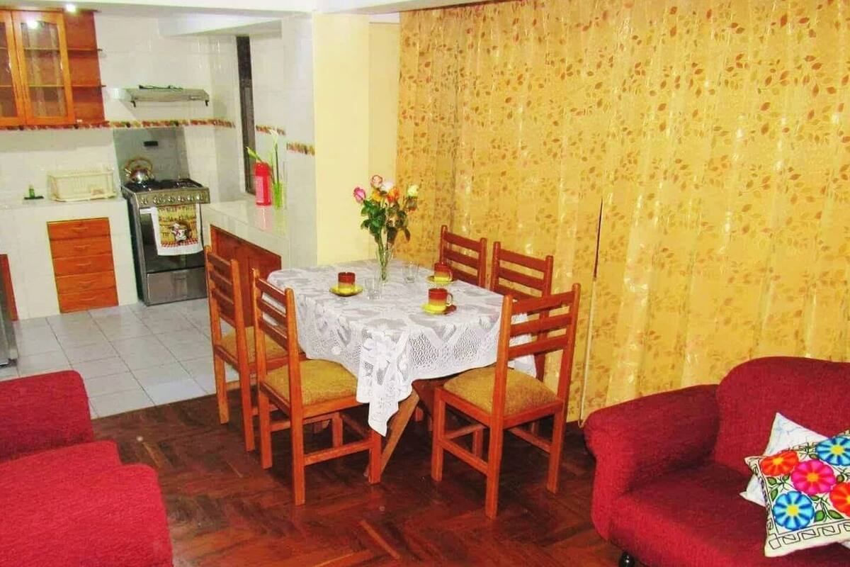 Standard Apartment, 2 Bedrooms | Private kitchen | Coffee/tea maker, fridge, microwave, oven