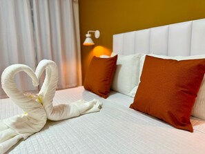 Habitación doble | Cunas gratuitas, wifi gratis y ropa de cama 