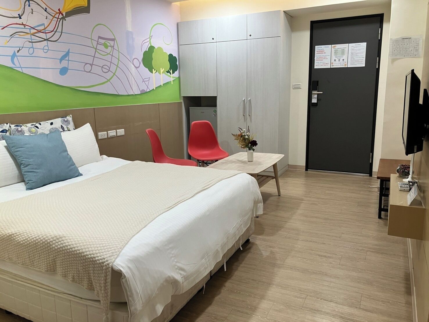 더블룸 | 책상, 암막 커튼, 방음 설비, 무료 WiFi