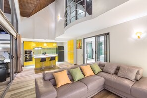 Deluxe Villa, 2 Bedrooms, Pool View, Beachside | Living area | Smart TV - Villa Mai Tai (Koh Samui)