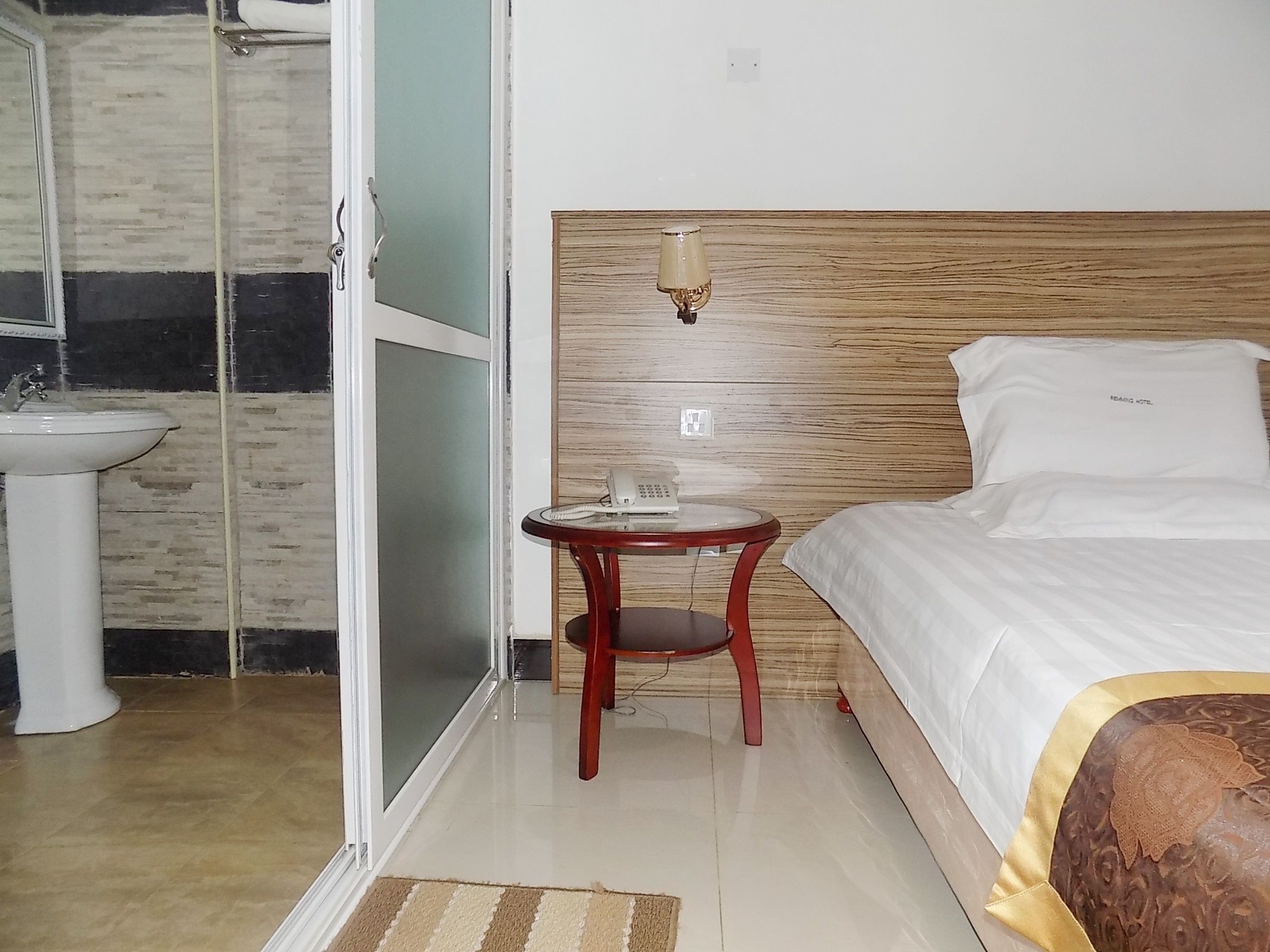 Desk, free WiFi, bed sheets