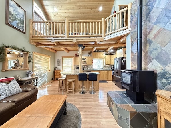 TV, fireplace, DVD player, offices