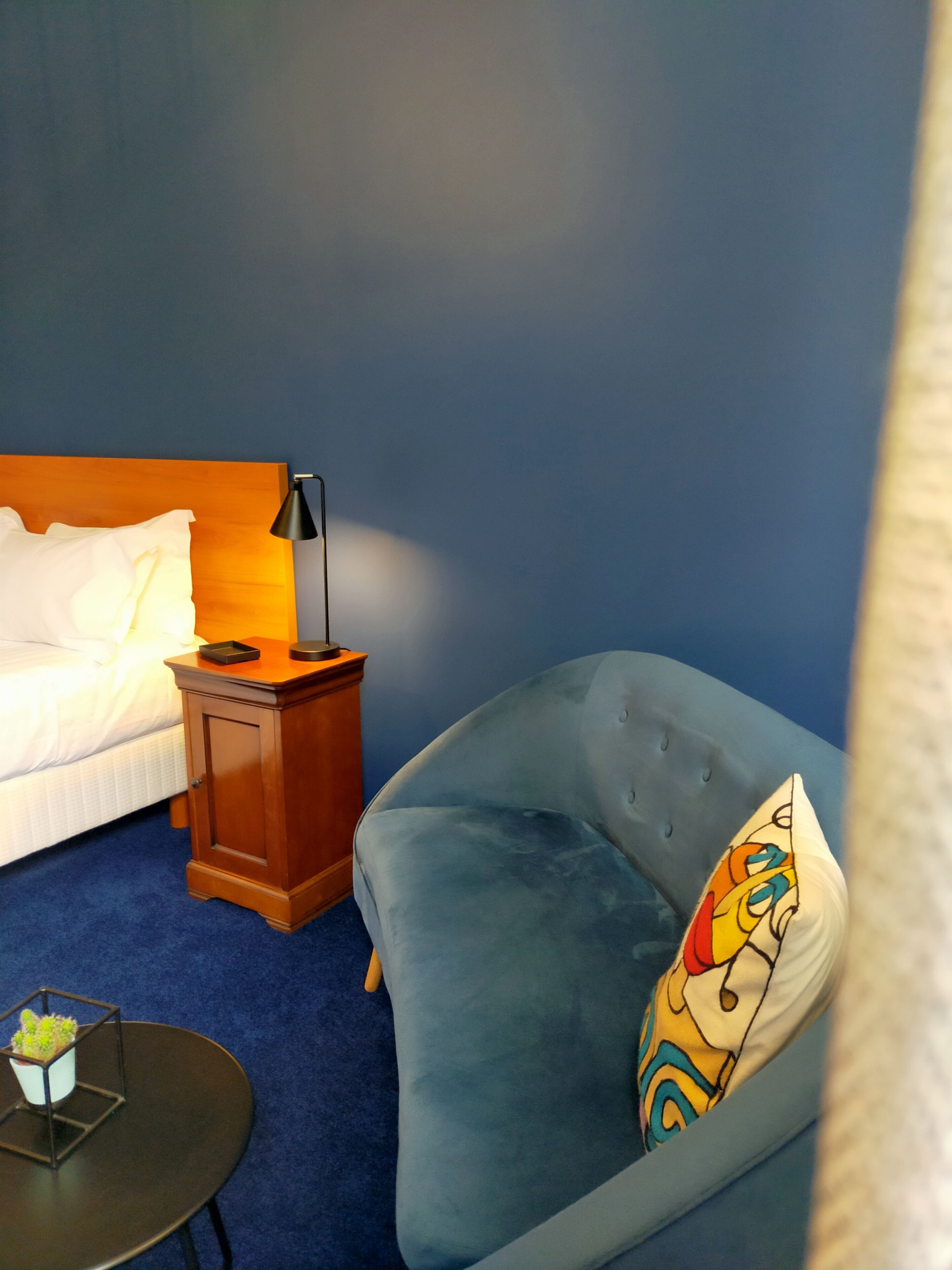 deluxe double room, 1 king bed, non smoking | individually decorated, desk, laptop workspace, blackout curtains