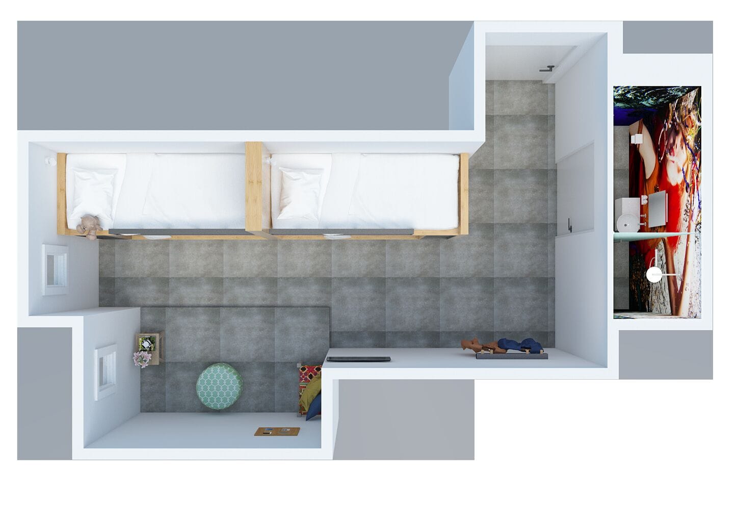 room for 4 (friends) | floor plan