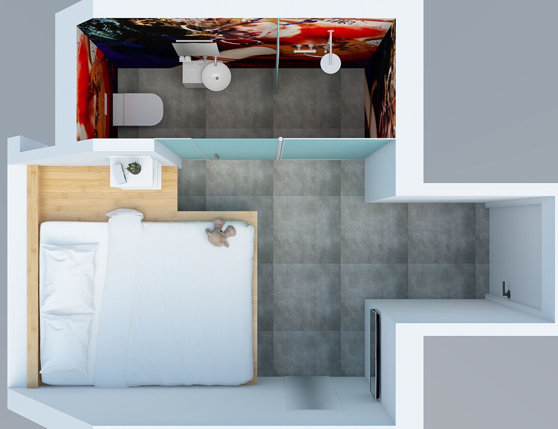 bunk room + | floor plan