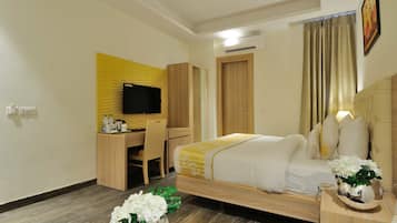 Egyptian cotton sheets, premium bedding, down duvets, memory-foam beds